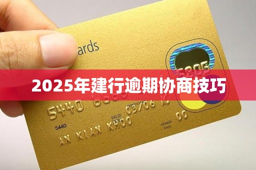 2025年建行逾期协商技巧